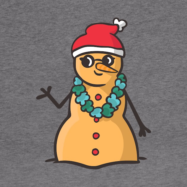 Christmas Sandman Snowman with Santa Hat by SLAG_Creative